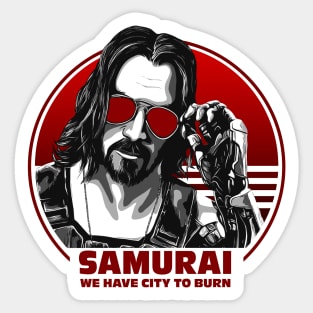 Cyberpunk - Johnny Silverhand - Samurai Sticker